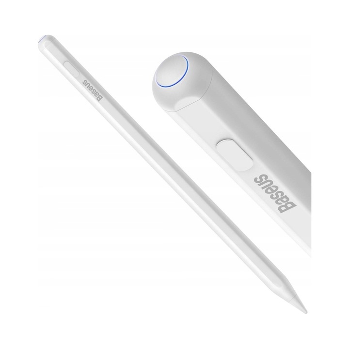 Stylus activ Baseus Smooth Writing 2, alb, 166x9mm, 125mAh