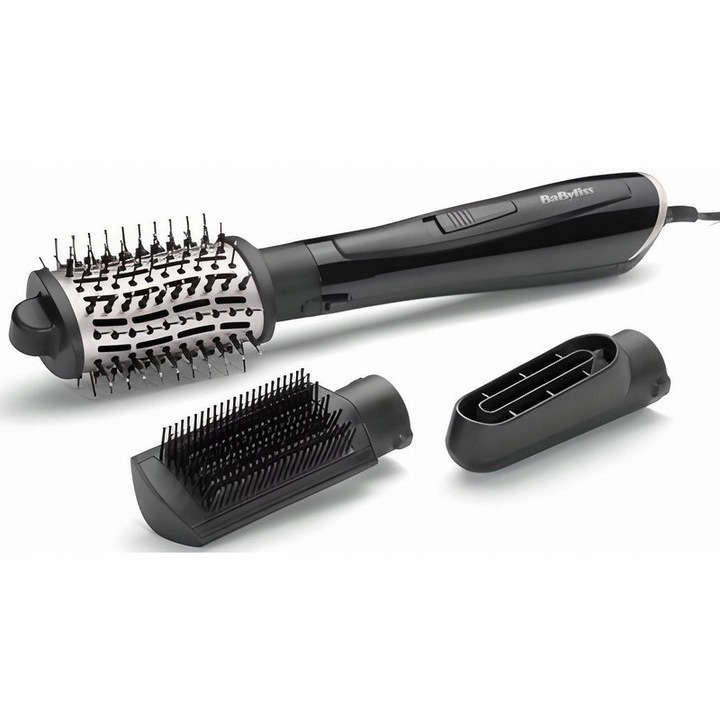 Perie de par electrica BaByliss AS128E, 1000W, ionizare, 2 perii, alb, 2.2m