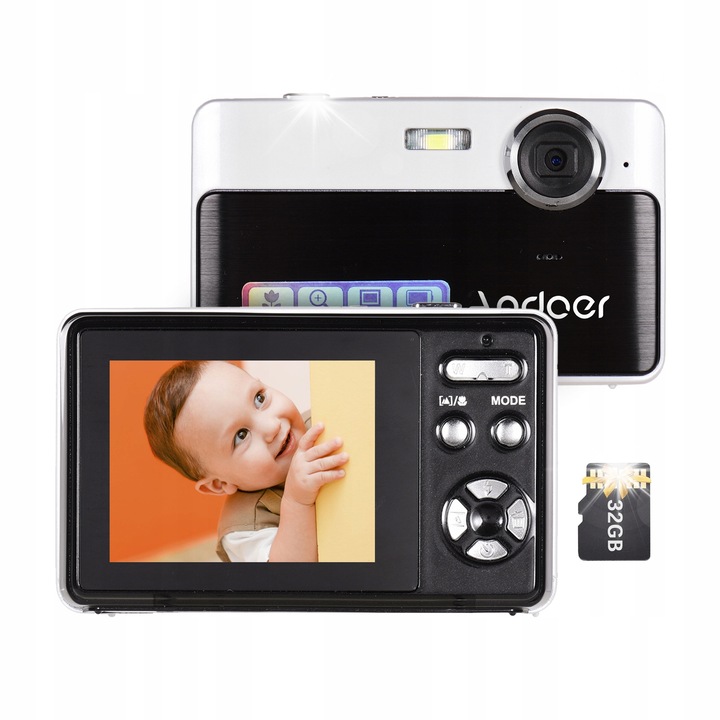Компактен цифров фотоапарат 40MP 1080P 16x увеличение черен 2.4 инча 32GB комплект