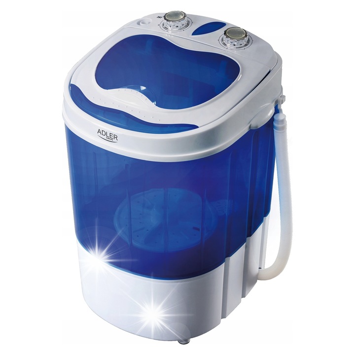 Masina de spalat portabila Adler AD8051 compacta alb-albastru 360x370x530mm