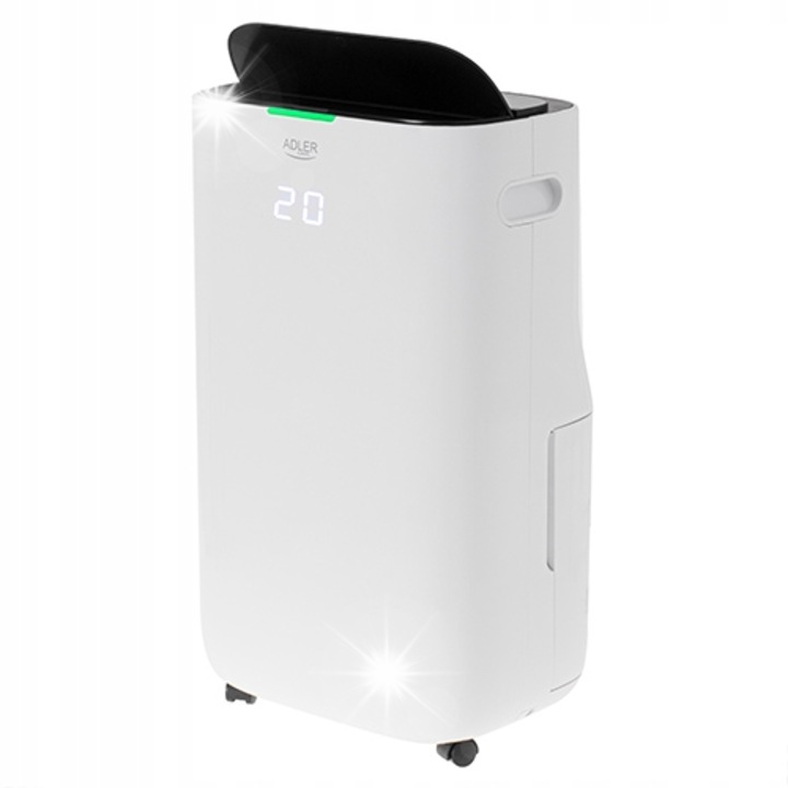 Изсушител за въздух Adler AD 7863, 25L/24h пречиствател на въздух, бял/черен, 34x24x57см