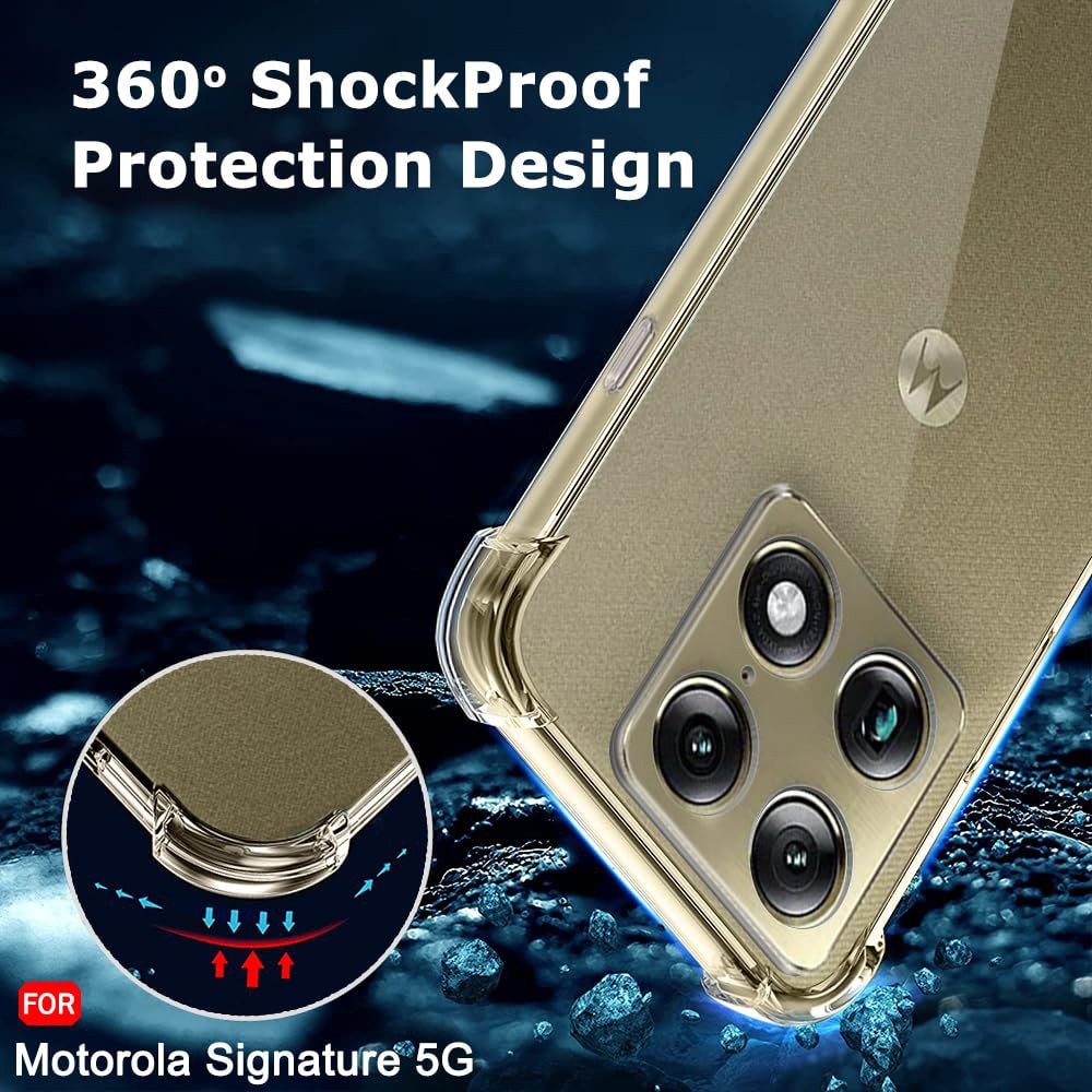 Husa pentru Motorola Signature - Techsuit Shockproof Clear Silicone - Clear