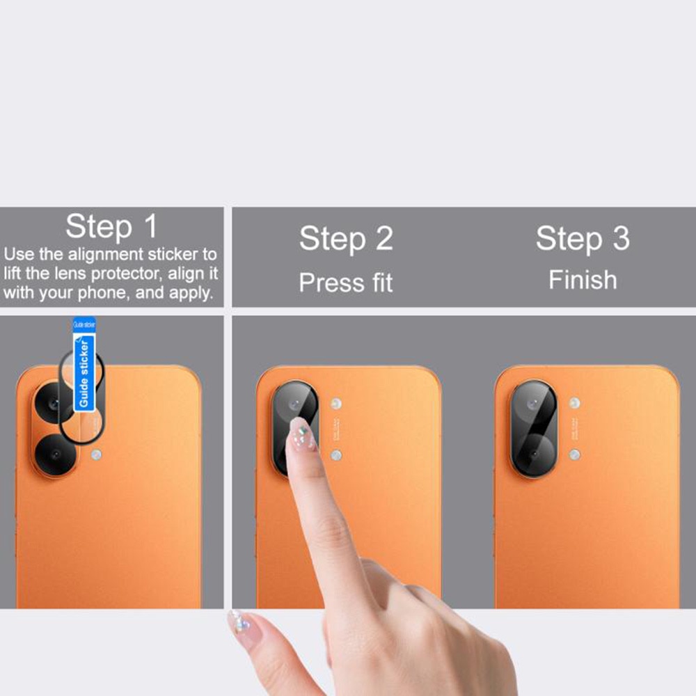 Folie Camera pentru Xiaomi Poco X8 Pro Max - Techsuit Full Camera Glass - Black