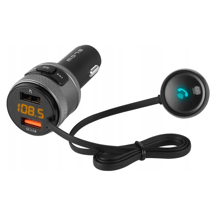 Blow Bluetooth 5.0 autós transzmitter QC3.0 töltő rugalmas mikrofon kettős USB