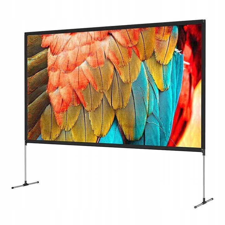 Преносим прожекционен екран BlitzWolf BW-VS6 100", 4K, Бял, 232x187x49см