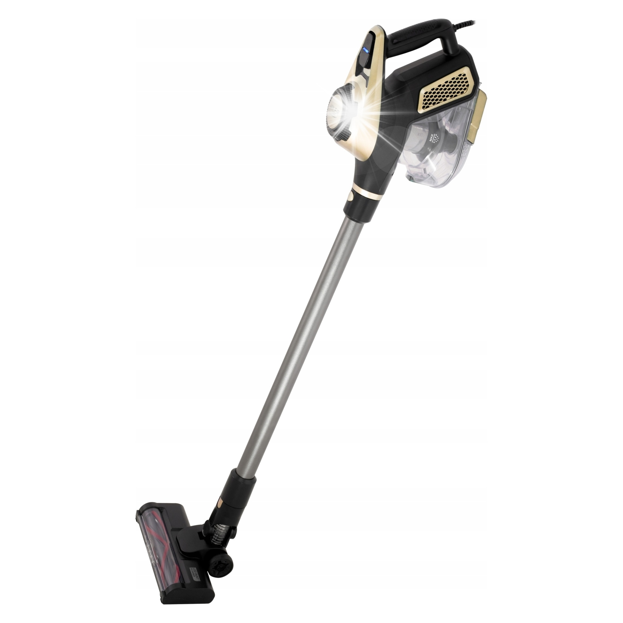 Aspirator vertical Adler AD 7083GL auriu cu aspirator manual detasabil si indicator umplere recipient