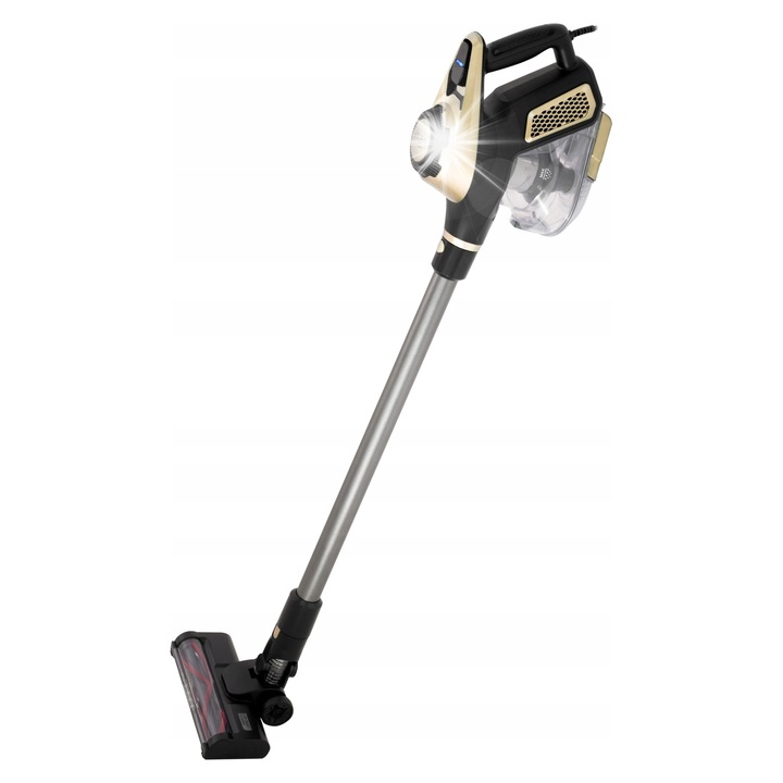 Aspirator vertical Adler AD 7083GL auriu cu aspirator manual detasabil si indicator umplere recipient