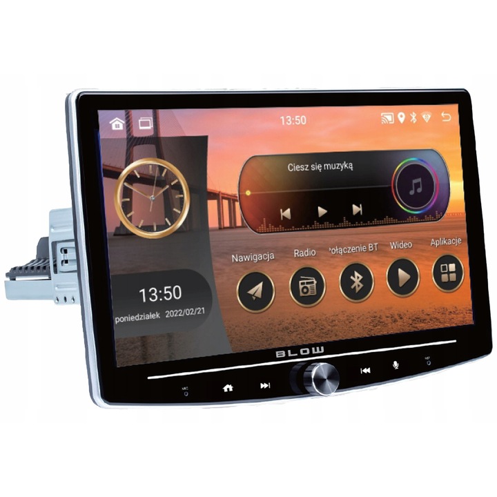 Radio auto Blow CP01 1DIN Android 13 Bluetooth camera spate rotativ 10inch Full HD