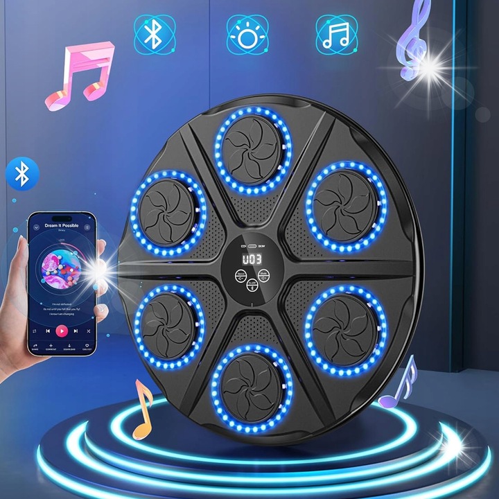 Интелигентна LED Bluetooth боксова тренировка с включени ръкавици