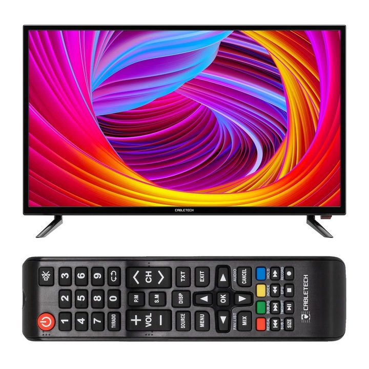 Televizor Cabletech 32", HD, D-LED, negru, 732x76x435mm