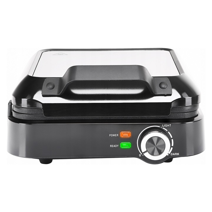 Aparat de vafe/gofre Eldom WA1700, pentru 4 vafe, placi antiaderente, termostat reglabil, putere 1500W (max. 2000W), negru, 1 buc.