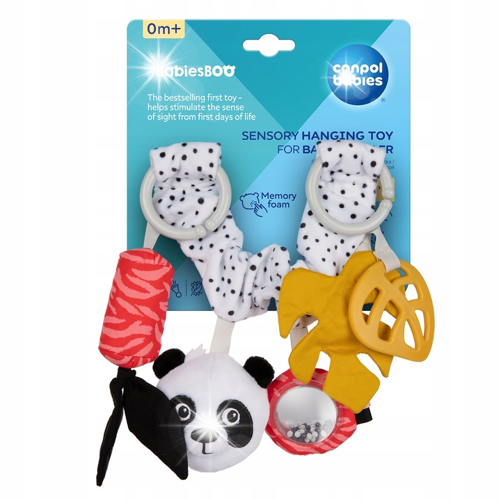 Висяща играчка Canpol babies BabiesBoo сензорна, многоцветна 20x15см