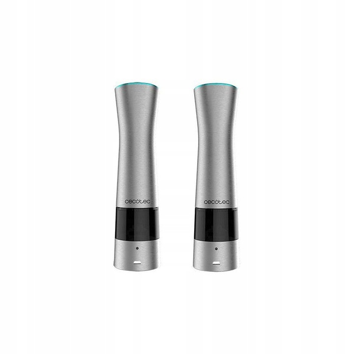 Комплект от 2 електрически мелнички Cecotec InstantMill Press Duo, регулируеми, сребристи, 2 бр