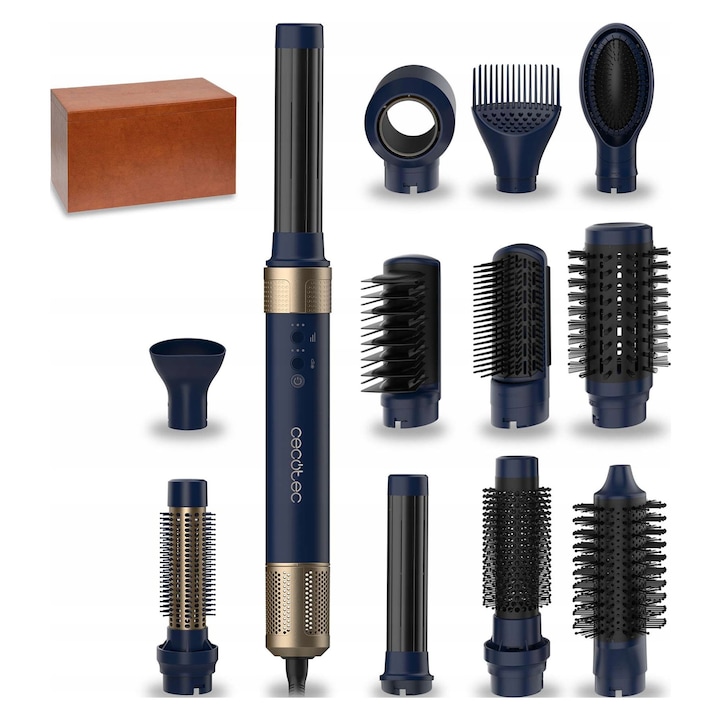 Ondulator uscator par Cecotec Bamba CeramicCare 12in1 negru 1400W 12 accesorii