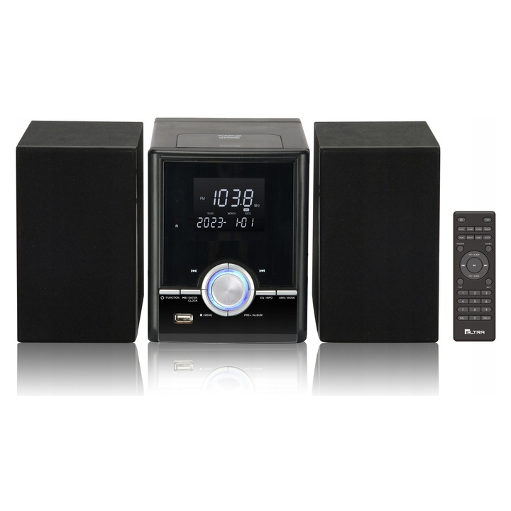 Мини аудио система Eltra Jowisz 3060BT, с Bluetooth, CD/USB и FM радио, Черна