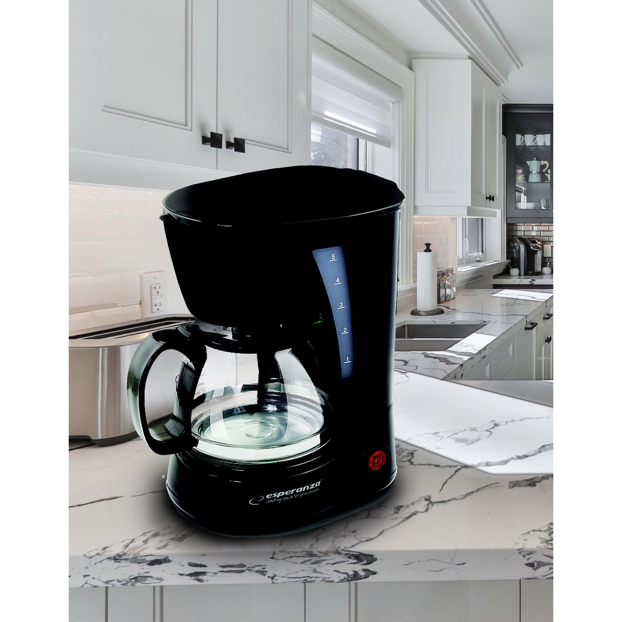 Espressor cafea filtru Esperanza Robusta automat negru 0.6l