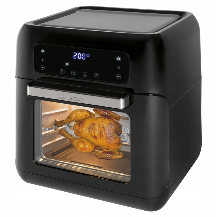 Фритюрник с горещ въздух Clatronic 11L черен 34x33x37cm 1500W