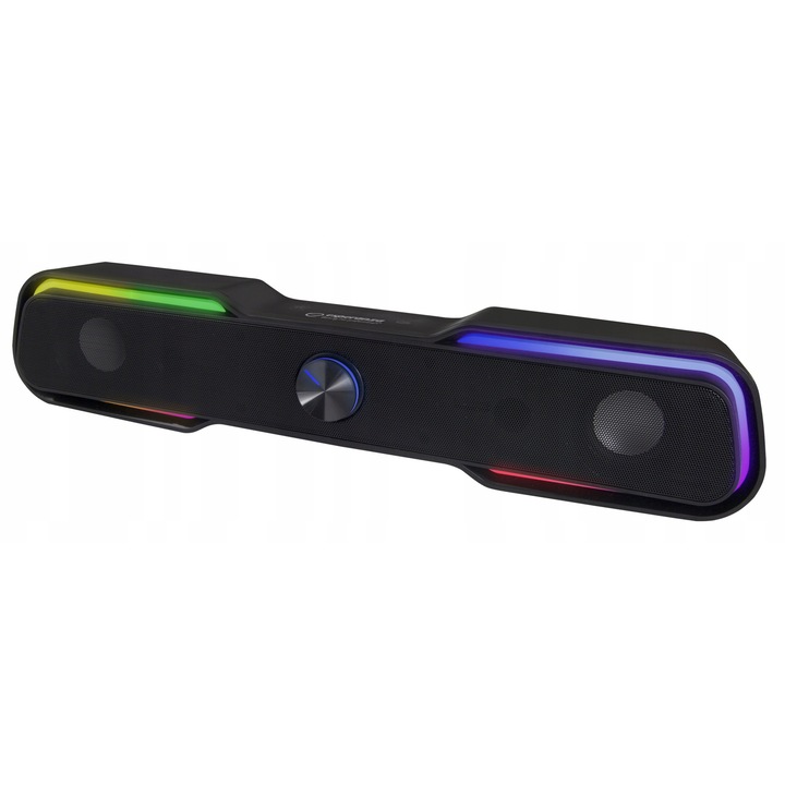 Компютърна тонколона Esperanza Soundbar USB LED многоцветна 440x83x88mm 6W