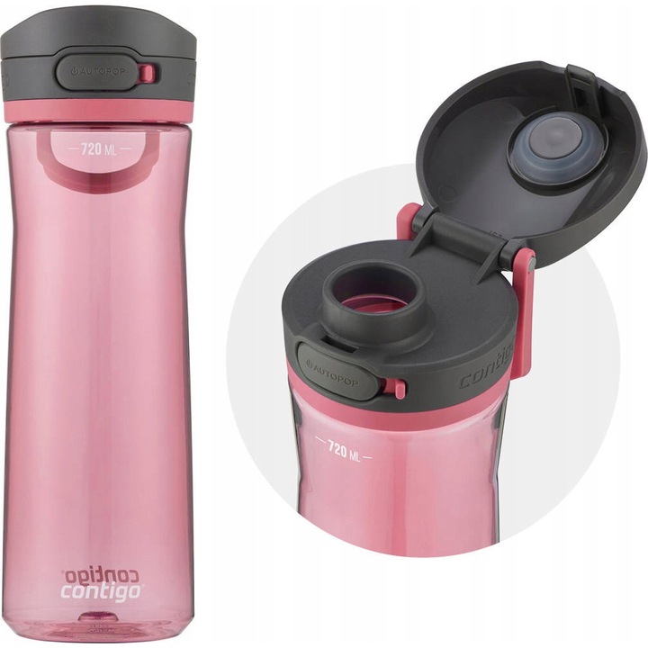 Sticla apa Contigo Jackson 2.0 roz 0.72l 24.5x8cm inox