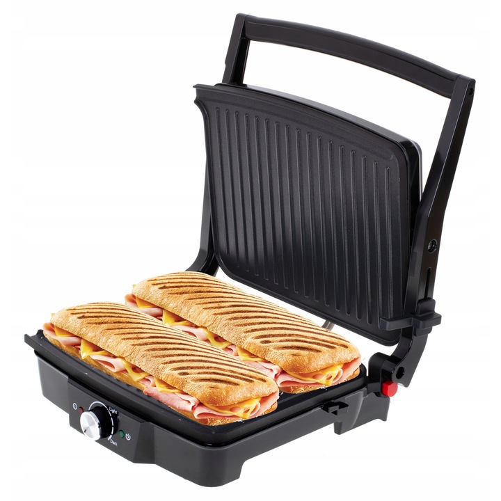 Grill electric Camry CR 3061, 2500W, negru, 33x33x11cm, suprafata 28x23cm