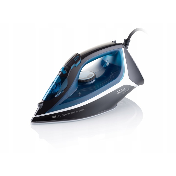 Fier de calcat cu abur Gallet FAR807 ceramic 2200W alb 28.8x13.7x12.1cm