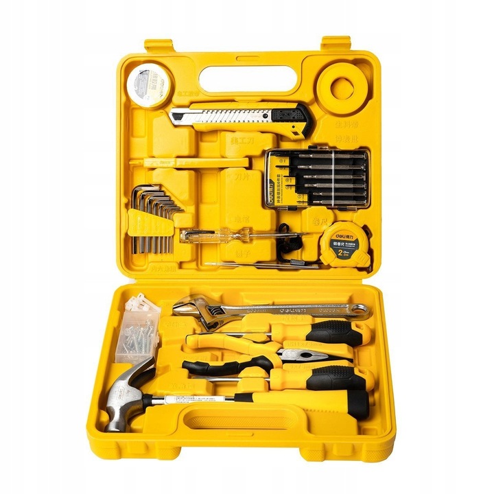 Комплект инструменти Deli Tools EDL1028J 28 части жълт 1.93кг
