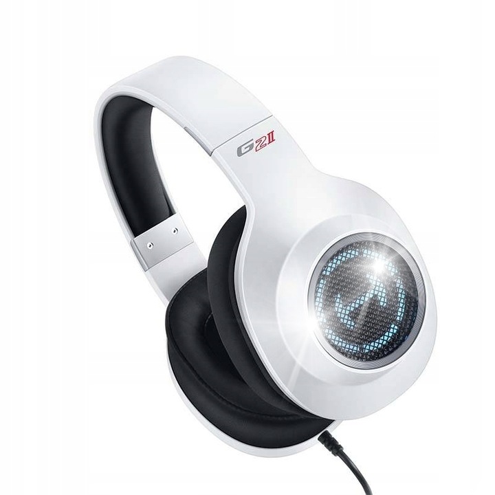 Геймърски слушалки Edifier G2 II, RGB, бял/черен, 50мм, микрофон, 2.5м