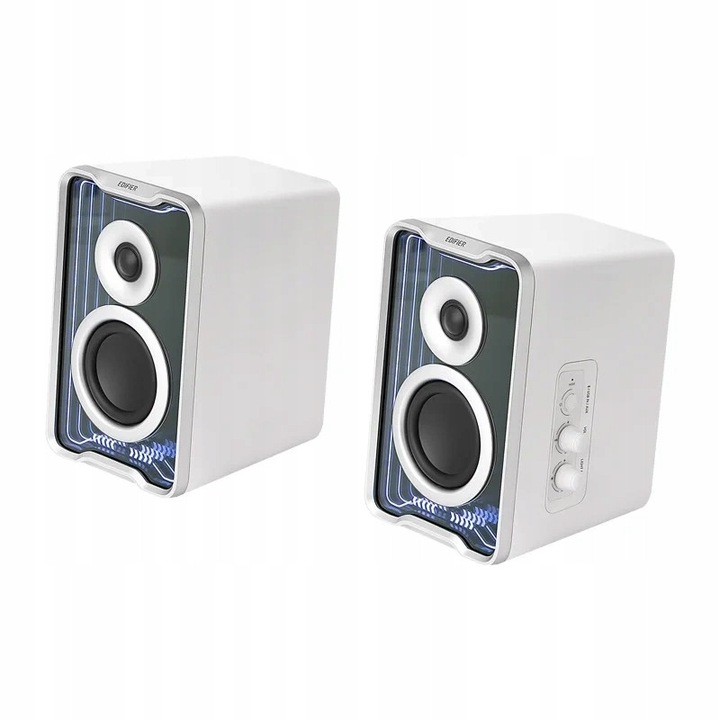 Активни тонколони Edifier QR30, Bluetooth 5.4, RGB, бели, 127.5x193x142мм