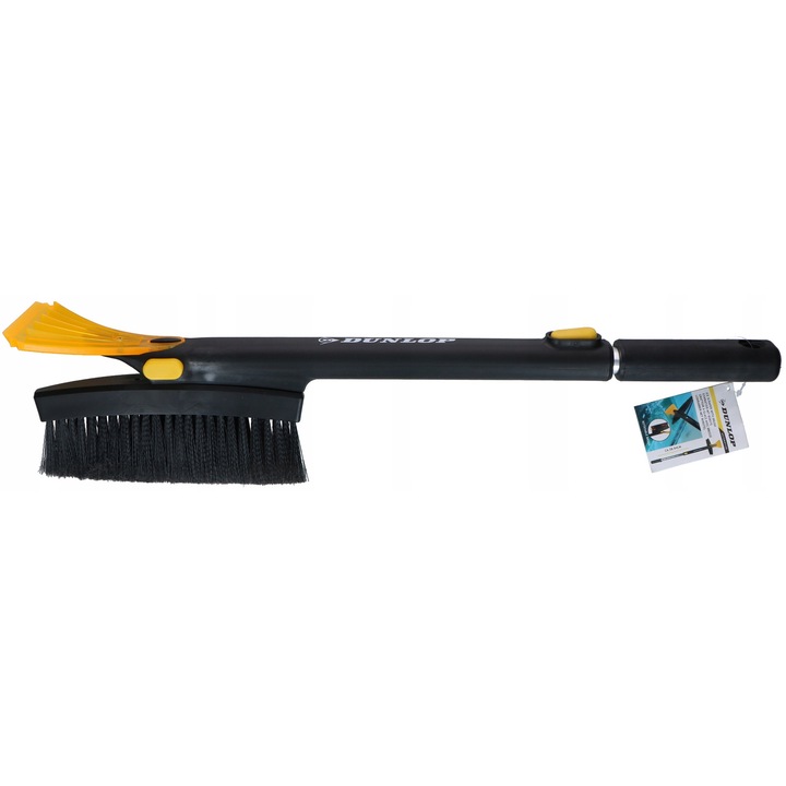 Телескопична четка и стъргалка за лед, Dunlop, 58-84см, 2в1, черна, 9.5x13x58см