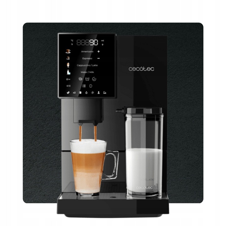 Espressor automat Cecotec Compactccino Connected, 19 bar, negru, 40x32x19cm