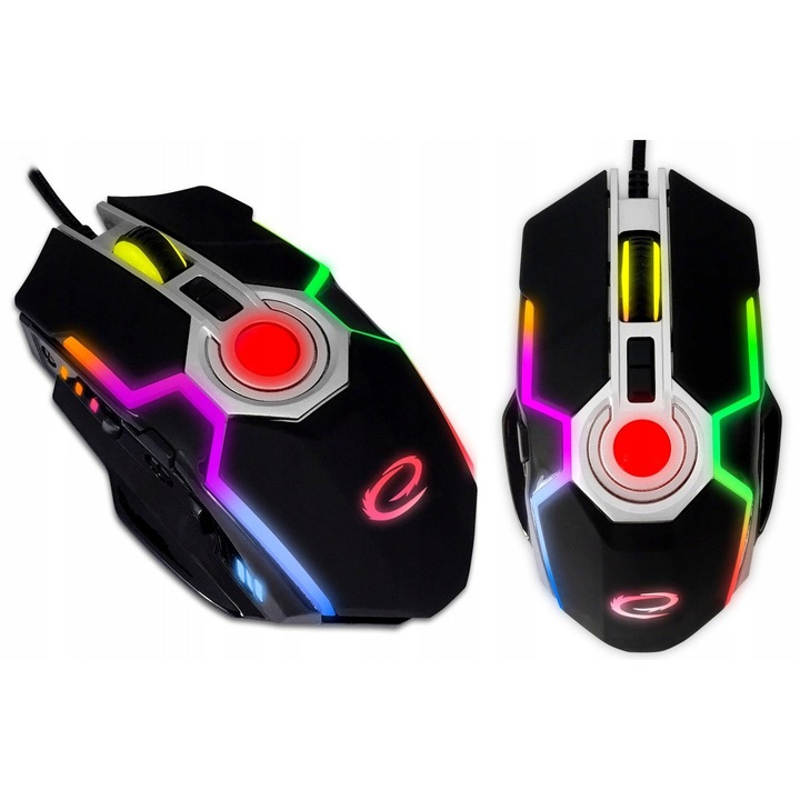 Mouse gaming Esperanza 7200 DPI RGB multicolor 7.8x12.5x3.5cm