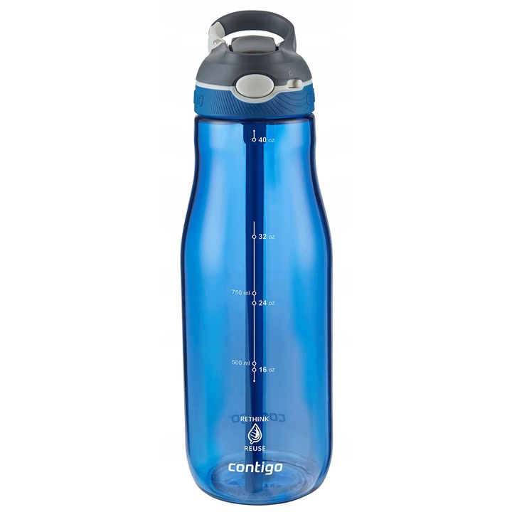 Sticla apa Contigo Ashland 1200ml albastru Tritan etansa 8x26cm