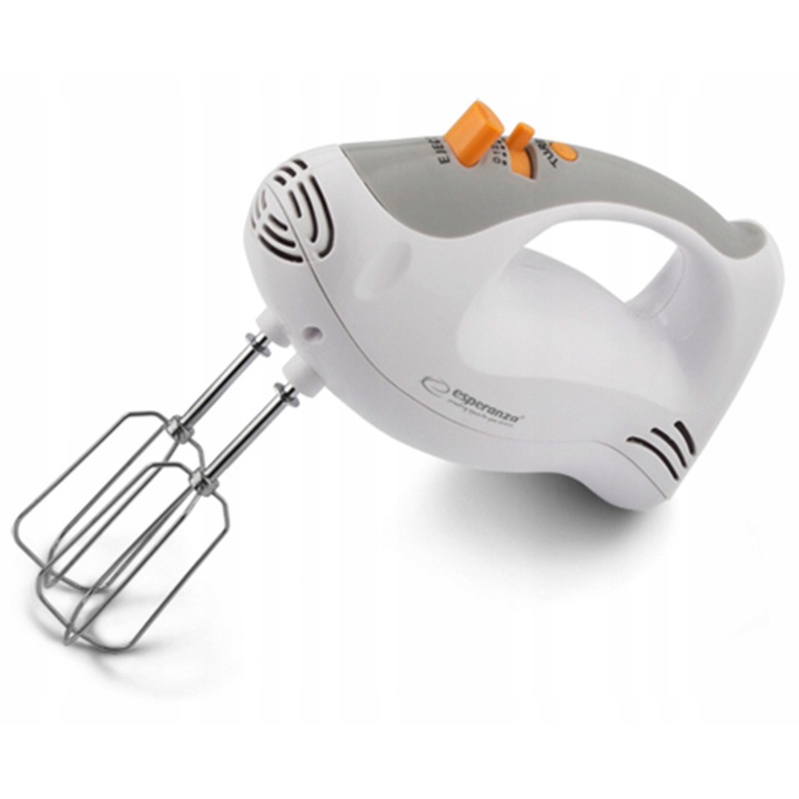 Kézi mixer Esperanza Donut 250W fehér ergonomikus 2x rozsdamentes acél tartozék