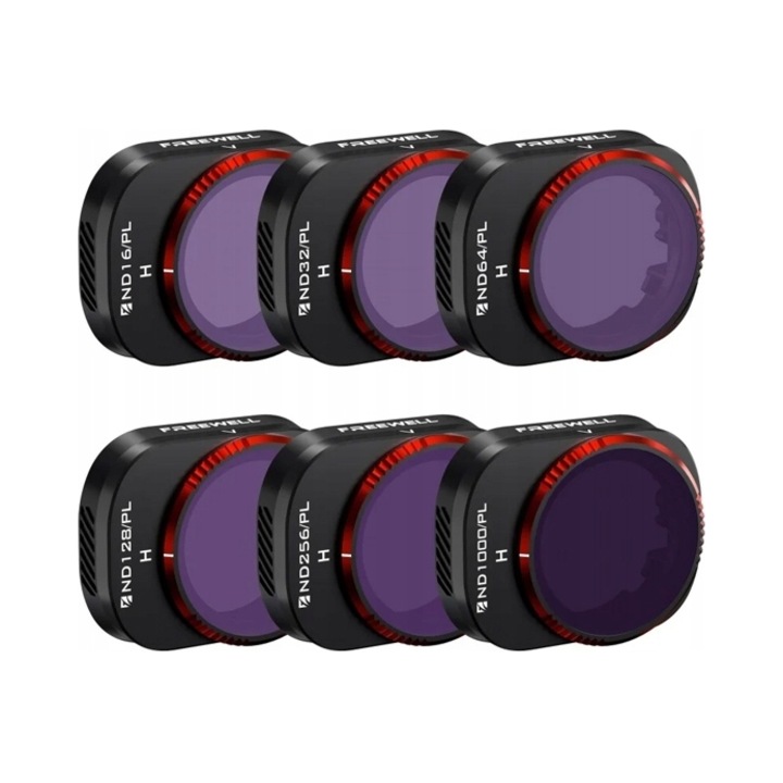Комплект ND/PL филтри Freewell Bright Day 6 броя многоцветни за DJI Mini 4 Pro