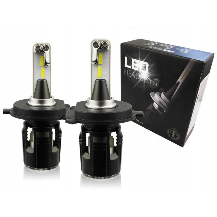 Комплект LED крушки H4 B5 Slim Interlook студено бяло 6000K 12V-24V 30W