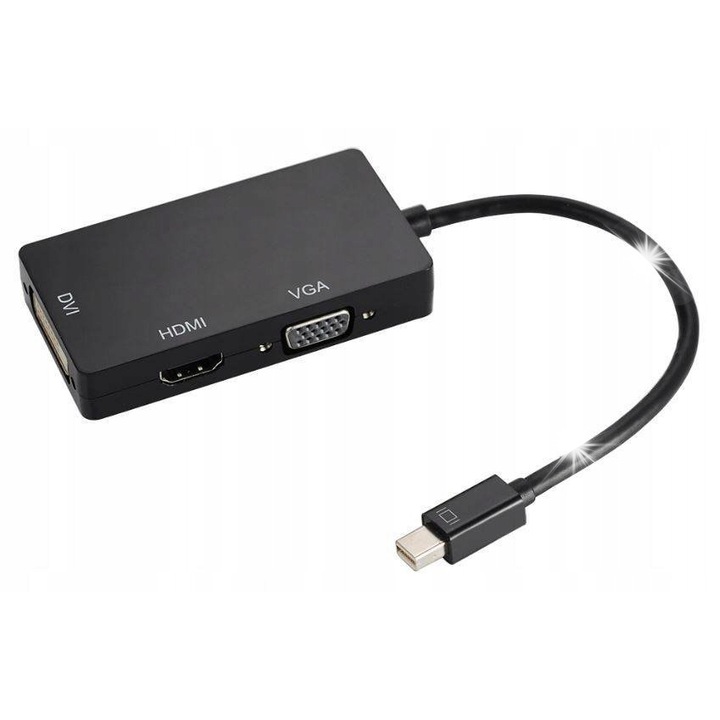 Адаптер Mini DisplayPort Interlook HDMI 4K VGA DVI многоцветен