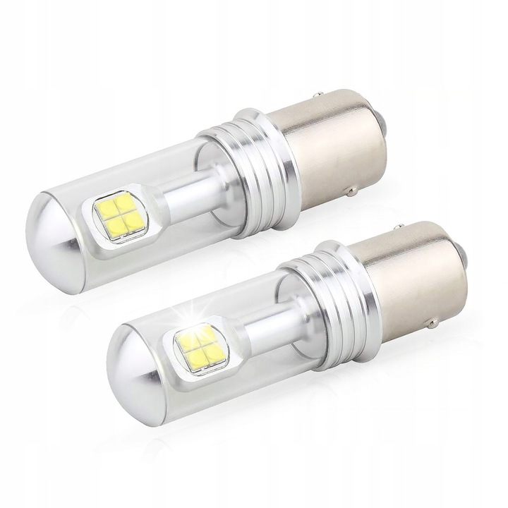 2 db P21W Interlook LED izzó készlet, 40W, 1500lm, hideg fehér, 12V