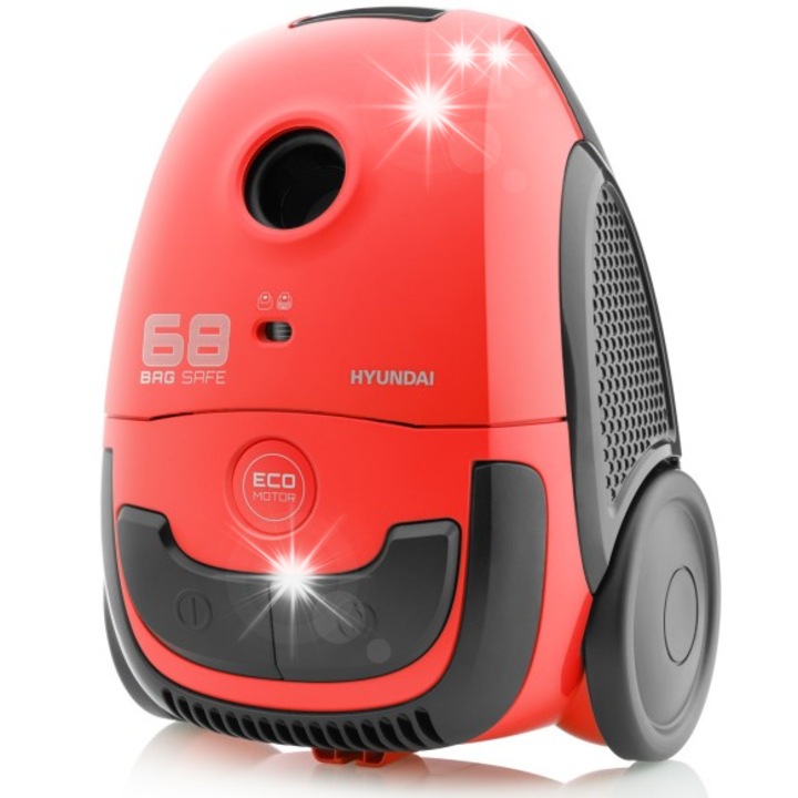Aspirator cu sac Hyundai VC068R rosu 800W 2l 5x7.5m