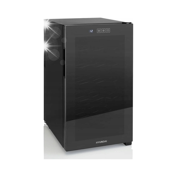 Frigider vin Hyundai IN18G, 48L, negru, 63.5x35.5x50.2cm, iluminare LED, touch control