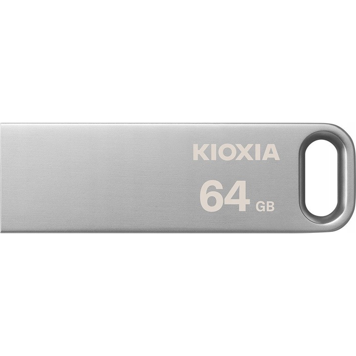 Флаш памет Kioxia TransMemory U366, 64GB, метална, сребриста, 39x12.2x4.5mm