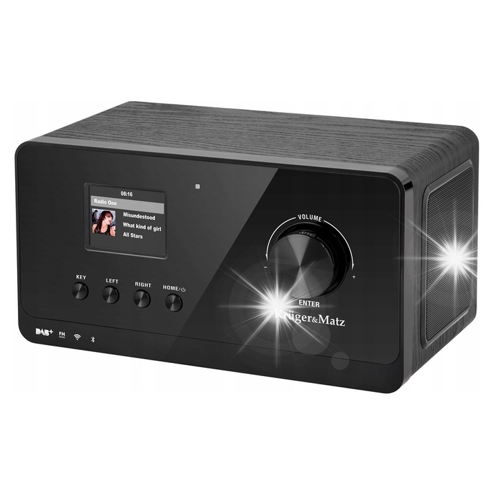 Kruger&Matz KM0816.1 DAB+ FM internet rádió, fekete