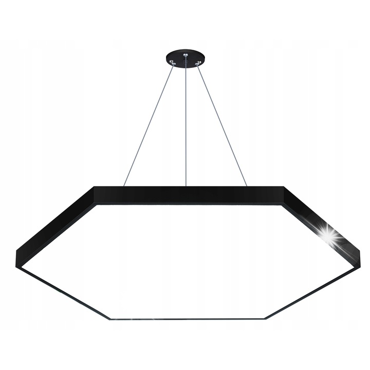 Висяща лампа Interlook LED Hexagon матово черна 120x104x6cm 120W