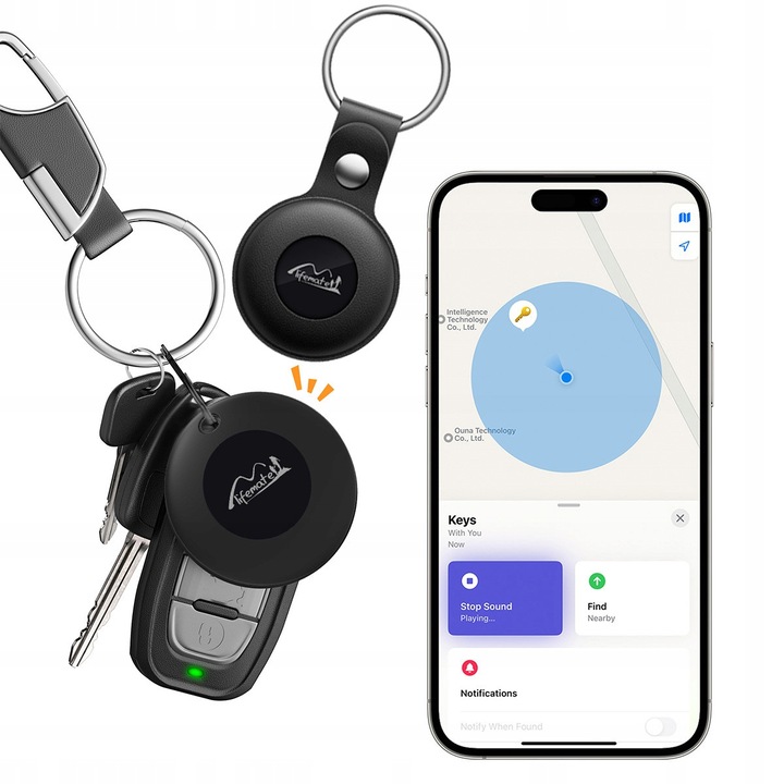 GPS локализатор Lifemate Life Tag Bluetooth водоустойчив бял 10g