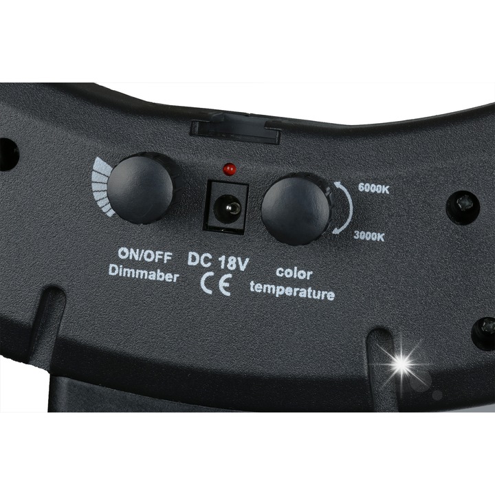 LED ринг лампа Interlook 45см регулируема 70x210см бял комплект