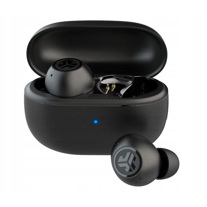 Casti wireless JLab Go Pop ANC, anulare zgomot, negru, 10 mm, IP55, 7h autonomie