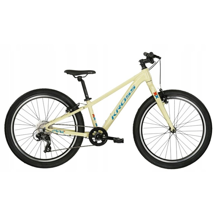 Велосипед за момчета Kross Level JR 1.0, алуминиев, 24", кафяв, 8 скорости