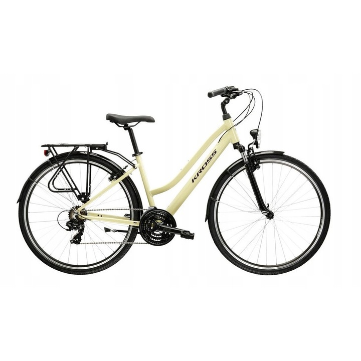 Трекинг велосипед Kross Trans 1.0, 21 скорости, кафяво-лилав, 28x19"