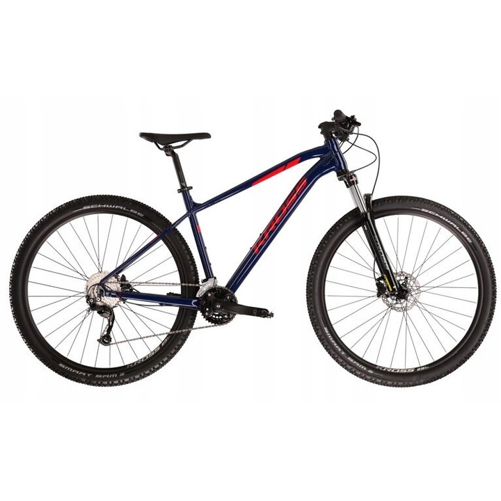 Велосипед MTB Kross Level 2.0, 29", алуминий, 18 скорости, черно-синьо, 19"
