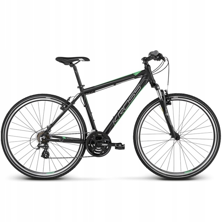Велосипед крос Kross Evado 2.0, 28", черно зелен, 17"