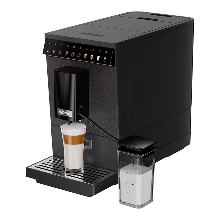 Espressor cafea Mova Virtuoso 10 Pro automat, negru, 41x18x31cm, 19 bar, 1.2L